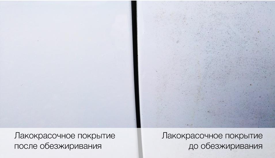 Обезжиривание автомобиля