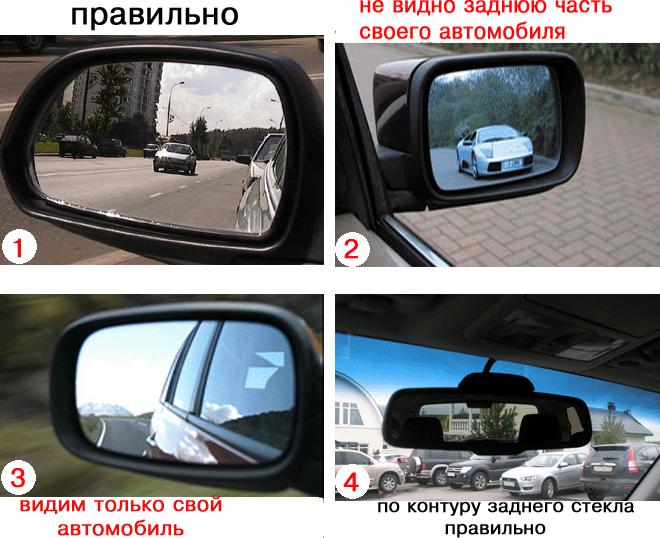 Правильная регулировка боковых зеркал